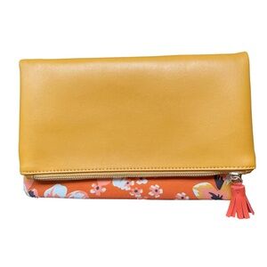 Rachel Pally Reversible Clutch - Mustard / Floral Print
